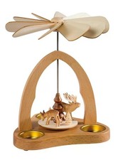 Piramide di Luce Tè Con Intagliate Animali Selvatici E Decorativi Naturali Bxhxt