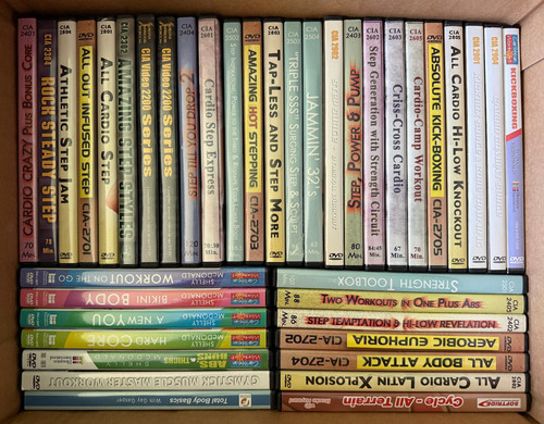 Huge lot fitness dvds - huge,