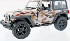 Jeep Wrangler CoverTop PullBack 2018 Marrone Mimetico Scala 1/34 Porte Pneumatico di Ricambio Aperto