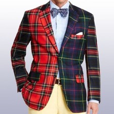Giacca Tartan Moderna Da Uomo