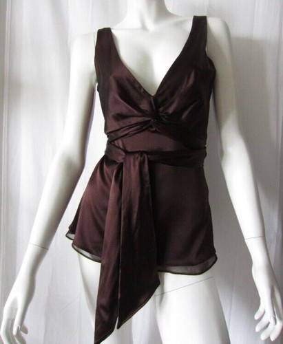 Bcbg mahogany silk - wrap, ties
