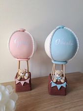 Bomboniera Topper Orso Mongolfiera per torta personalizzabile realizzata a mano