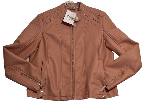 Giacca donna ecopelle moto