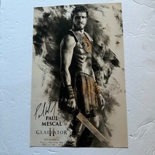 Paul Mescal foto autografata gladiatore 2 film 11x17