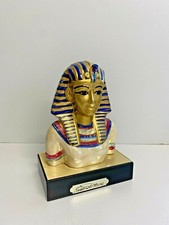 RARA SCULTURA VIVA IN CERAMICA Edoardo Tasca BUSTO TUTANKHAMON STATUINA EGIZIANA