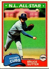 1981 Topps Bruce Sutter  AS