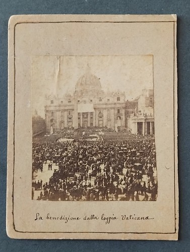 Cdv roma benedizione pio - roma, ix