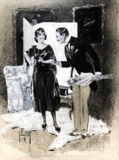 Hans Leiter Liebespaar Ehepaar Eisbär couple drawing Zeichnung 1921