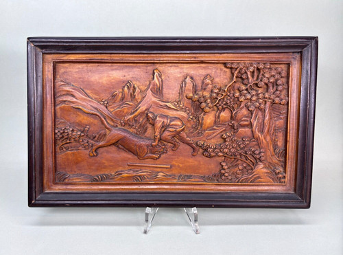Intaglio legno rilievo quadro - legno,