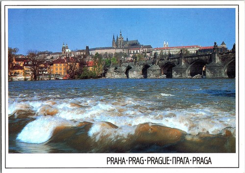 Cartolina praga ponte - cartolina,