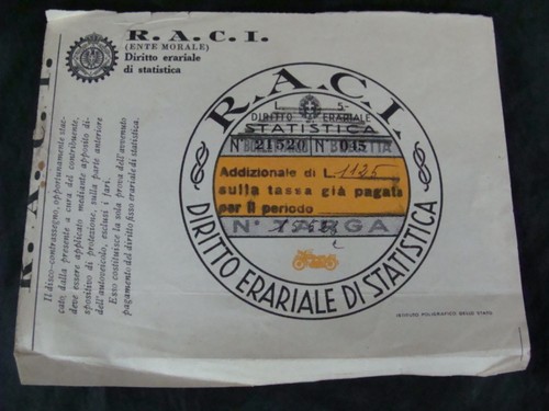 Bollo raci addizionale - bollo,