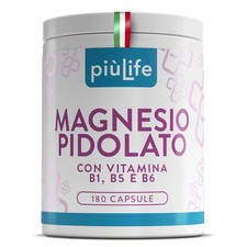 Magnesio Pidolato Puro Con B1, B5, B6 PiùLife, Forma Organica Biodisponibile