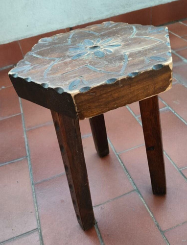 Antico sgabello 900 - sgabello,