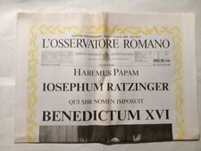 L'OSSERVATORE ROMANO 20 Aprile 2005 HABEMUS PAPAM BENEDICTUM XVI Pope Election