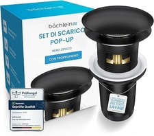 Bächlein Kit di piletta Universale con troppopieno per lavabi e lavandini - valv