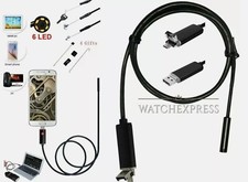 TELECAMERA Sonda Endoscopica 10M  Ispezione  USB 6 LED IP67 ANDROID PC NOTEBOOK