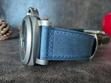 Cinturino orologio blu navy in pelle cinturino orologio fatto a mano invecchiato vintage