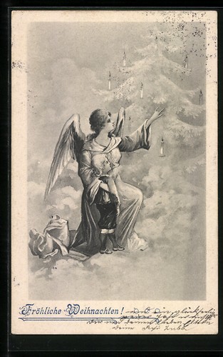 Angelo natale bambino su - e,