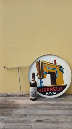 Insegna bifacciale smaltata - insegna,