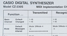 Casio CZ-230S Sintetizzatore