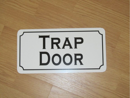 Trap door insegna metallo - insegna,