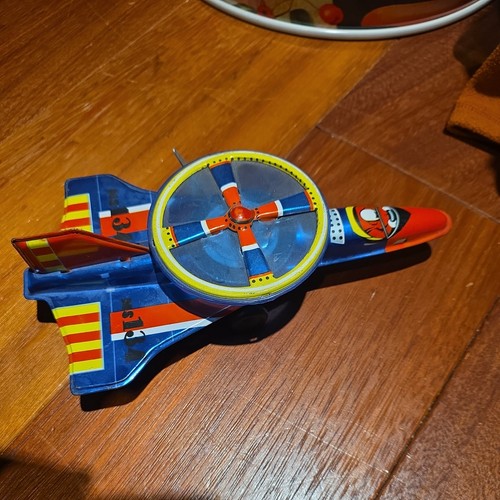 Tin toy airplane space - toy,