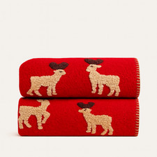 Plaid in Lana Cotta rosso con