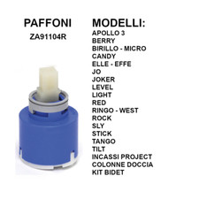 Cartuccia ricambio Paffoni ZA91104R Cartuccia regolabile per miscelatori ø 35 mm