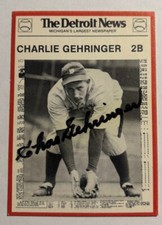 CHARLIE GEHRINGER autographed