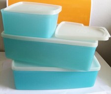 Vintage Tupperware contenitori set blu
