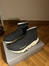 Balenciaga speed glitter nere, 39 eu, scatola originale, dustbag e scontrino