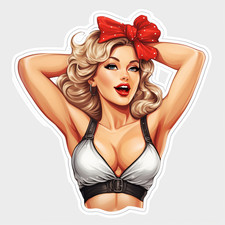 Adesivo Pin Up Girl 9 x 9 cm