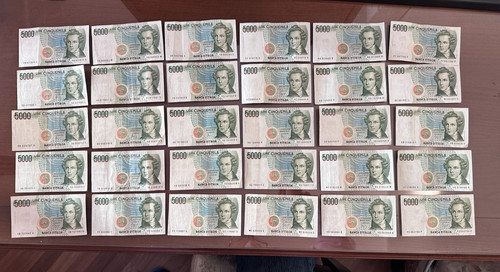 Lotto banconote lire 5000 - 30,