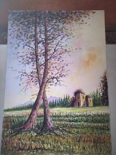 Olio tela wintage dipinti - olio,