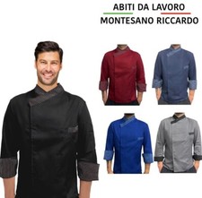 GIACCA CUOCO CHEF  BOTTONI AUTOMATICI ALIMENTARI RISTORAZIONE MISURE IN DESCRIZI