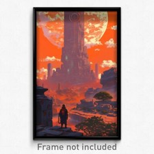 Movie Art Poster - Orange Canton (Psychedelic Trippy Retro Cartoon Film Print)