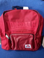 Zaino Americano Scuola The Original Lonsdale London Rosso Gruppo Cartorama