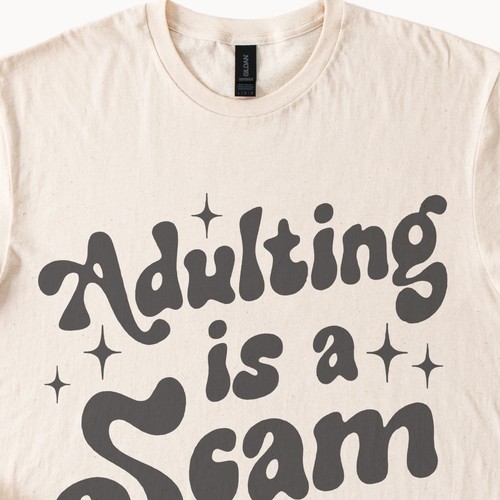 Shirt grafica adulting a - adulting,