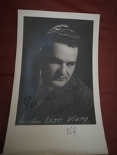 Enzo Viaro Baritono foto bianco nero d'epoca con autografo e dedica del 1954