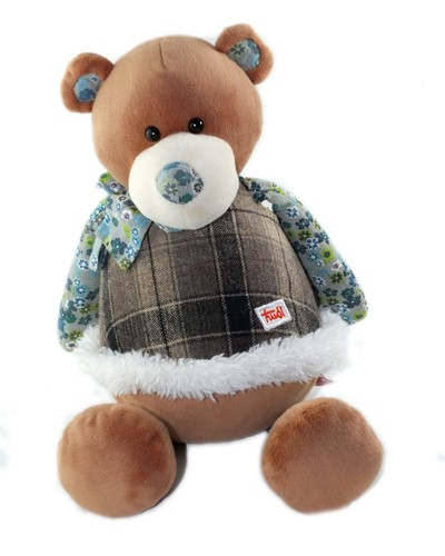 Peluche doudou ours marron - marron, les