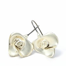 USATO CHANEL Pierce motivo floreale metallo 6,4 g argento - accessori