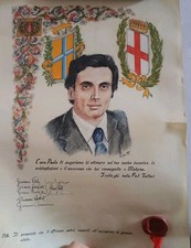 Rarissime Pergamene Di Auguri Personalizzate  Fiat Trattori Vintage Collezione 