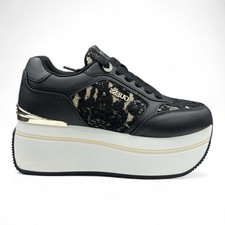 Guess runner camrio pizzo jo donna black liu zeppa 7 cm shoes FLTCM8ELE12