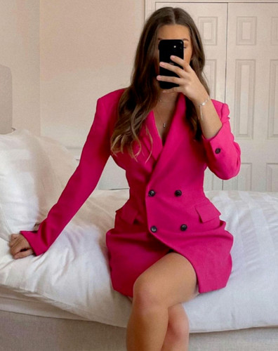 Blazer doppiopetto nuovo con - blazer,