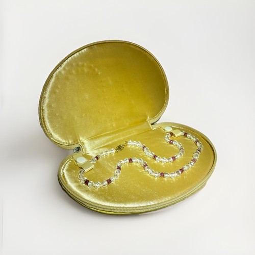 Collana rubino cristallo - cristallo, di
