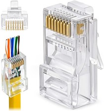 100 Pz Connettori Passanti RJ45 CAT6 Estremità Spina Terminale Di Rete Placcat I