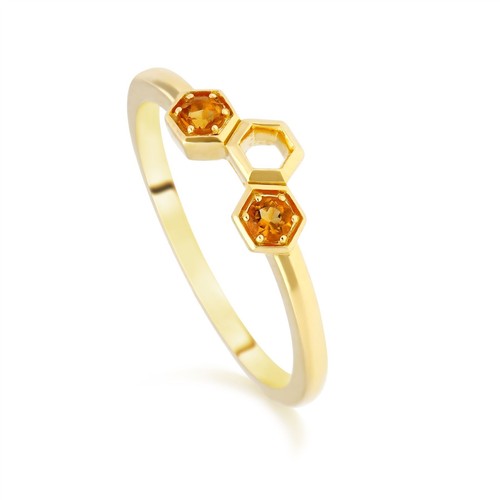Anello impilabile citrino - anello, in