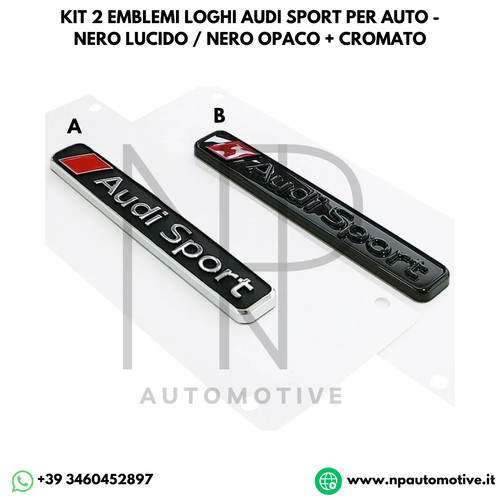 Kit emblemi loghi audi - emblemi,