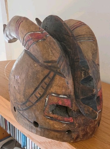 Elmetto maschera legno - elmetto/maschera,