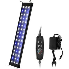 Illuminazione LED per Acquario 24W Luce Bianca Blu con Supporto Regolabile